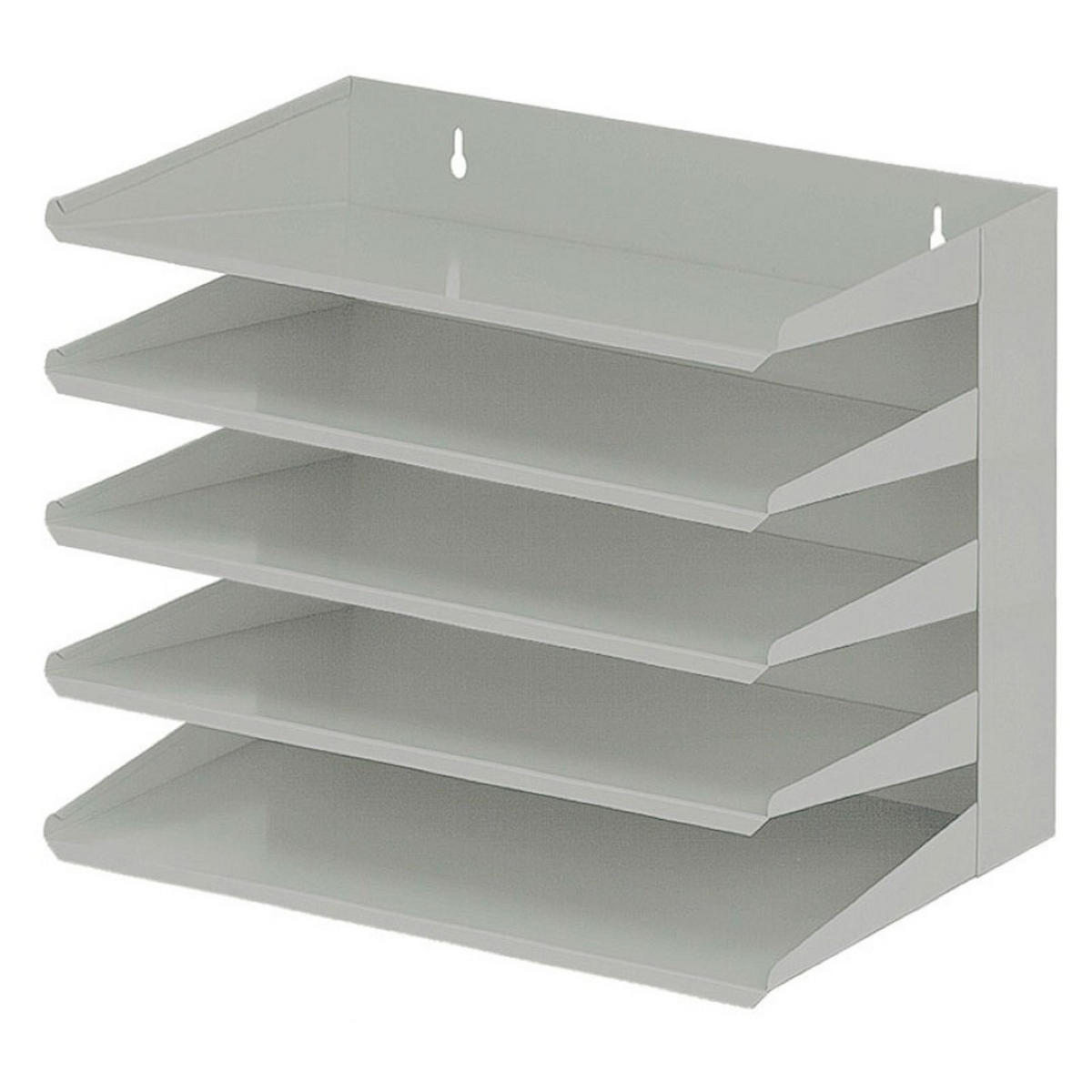 REGAL Aus Metall Mit 5 Fächern 30x38x25 cm Bis DIN A4-Format Grau - Grau, Metall (38/30/25cm) - PROREGAL