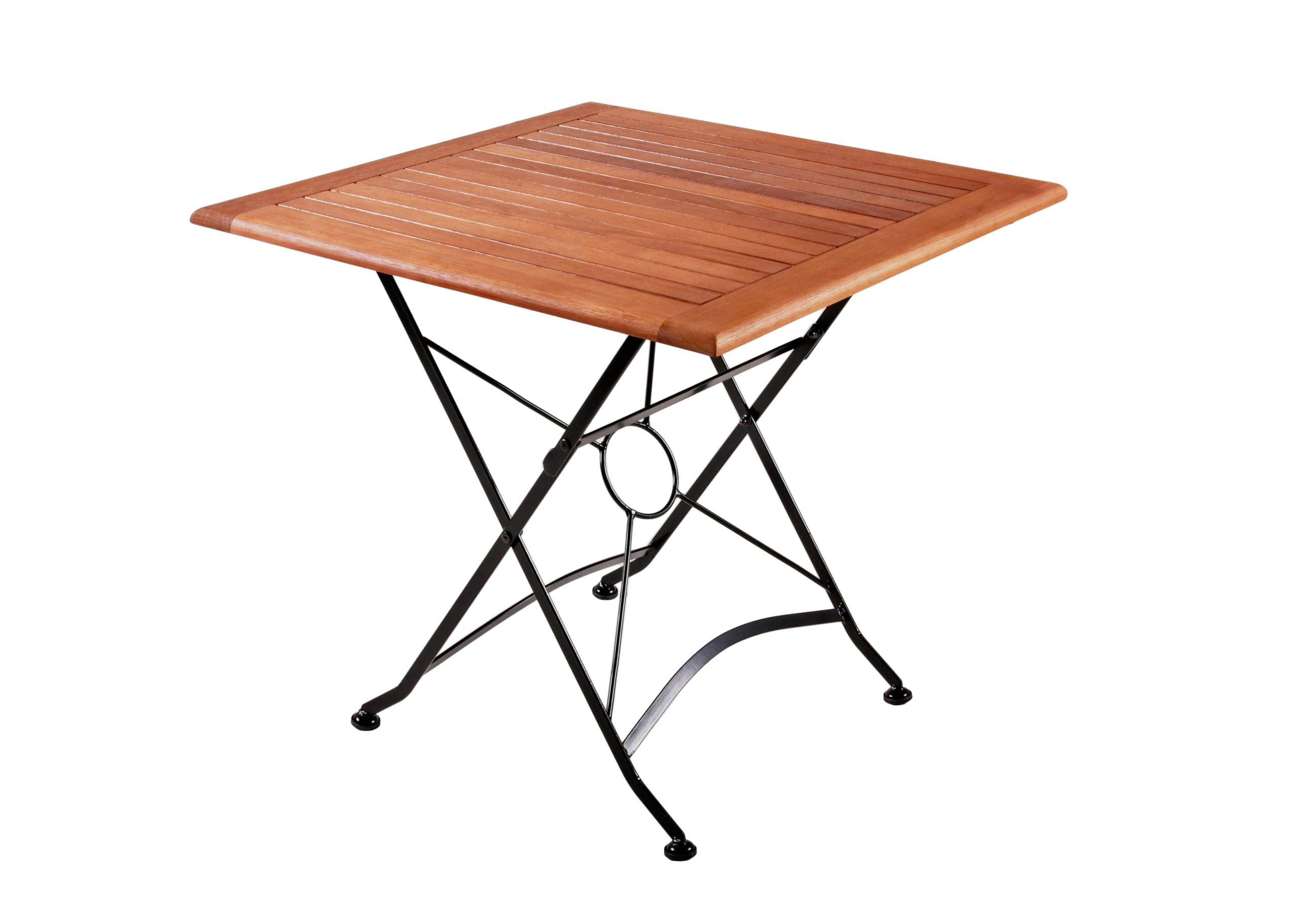 GARTENTISCH Inga quadratisch klappbar Quadratisch Klapptisch - Hellbraun, Holz (80/80/74cm) - DELUKE