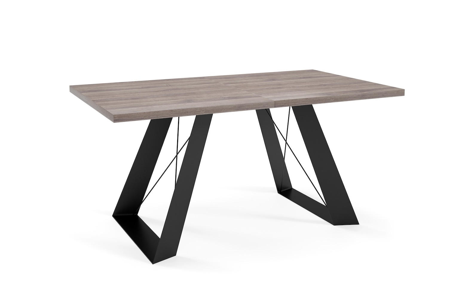 ESSZIMMERTISCH Corso Sherman Eiche Anthrazit / Schwarz 140/240 / 80 / 76cm - Anthrazit/Schwarz, Holz/Holzwerkstoff (80/140/76cm) - Feldmann-Wohnen