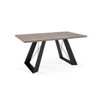 ESSZIMMERTISCH Corso Sherman Eiche Anthrazit / Schwarz 160/260 / 90 / 76cm - Anthrazit/Schwarz, Holz/Holzwerkstoff (90/160/76cm) - Feldmann-Wohnen