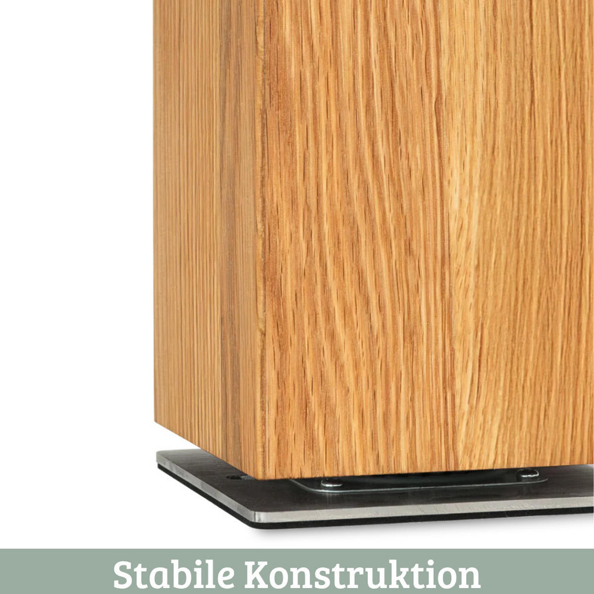 MESSERBLOCK magnetisch ohne Messer YEO 360° DREHBAR Eichenholz 26,5x12x12 cm - Braun, Holz (12/26.5/12cm) - DELUKE