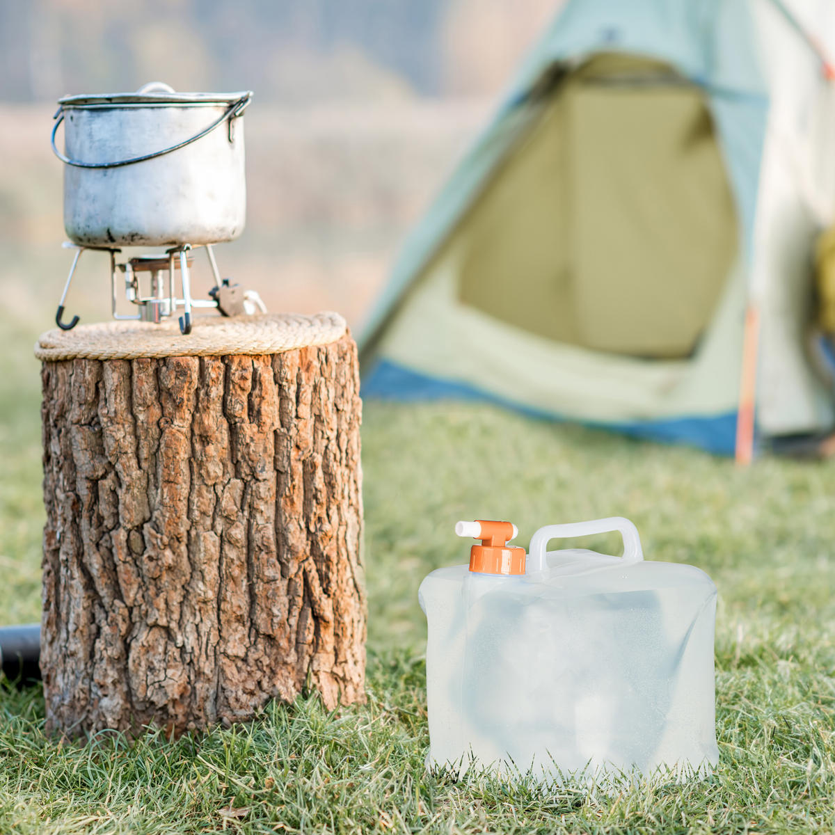 4XVODNÉ kanistre - priehľadné, textil/plast (5L) - Relaxdays