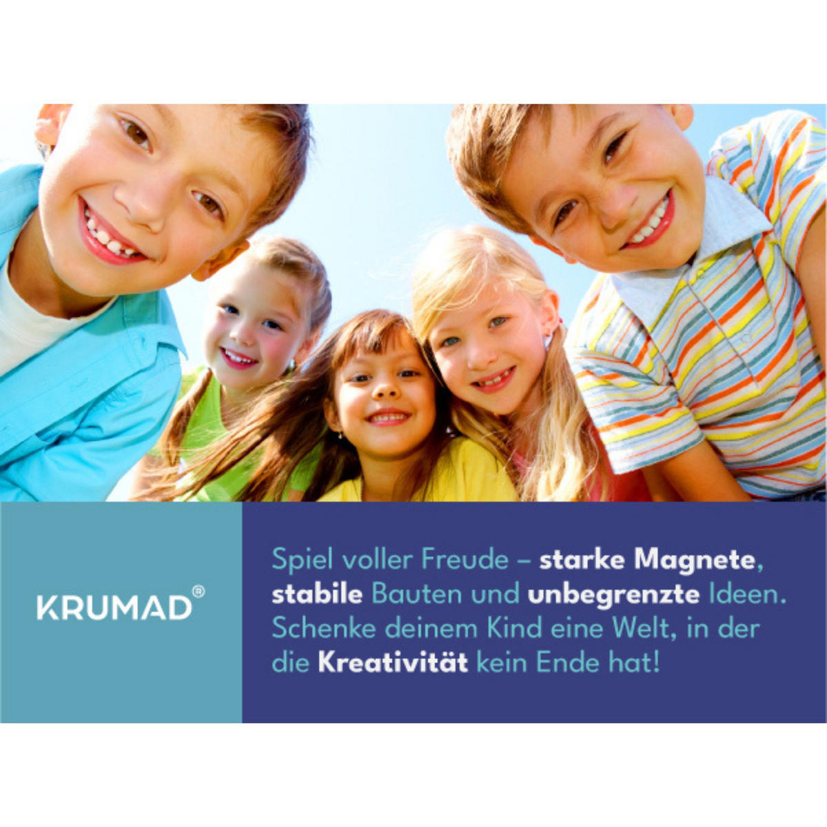 MAGNETISCHE BAUSTEINE 86 Teile - Rot/Multicolor, Kunststoff (5/5cm) - KRUMAD