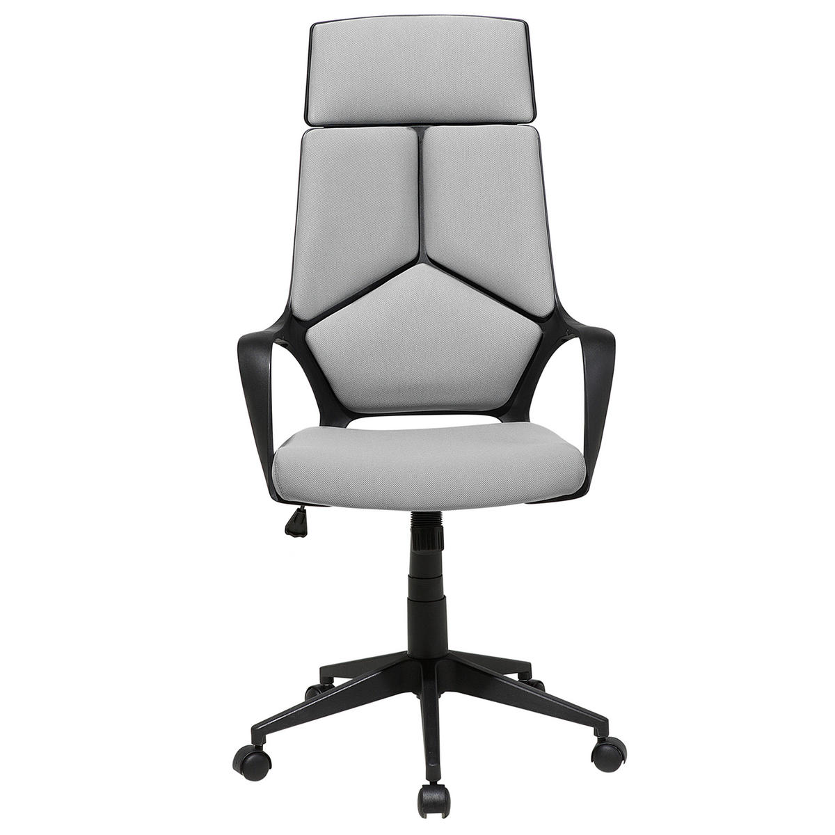 BÜROSTUHL Grau Delight - Grau, Textil (64/116/64cm) - Beliani