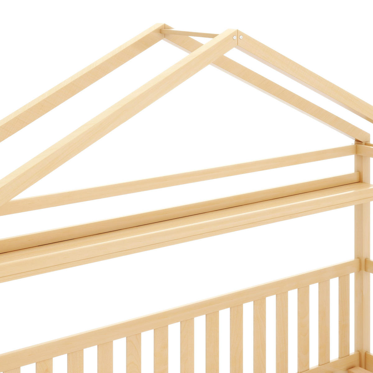 HAUSBETT 90/200 cm Natur mit Schubladen aus massivem Kiefernholz - Naturfarben, Holz (90/200cm) - OKWISH