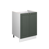 SPÜLENUNTERSCHRANK Fame-Line, Grün-Gold Landhaus/Weiß, 60 cm - Weiß/Grün, Holzwerkstoff (60/82/51.6cm) - Vicco