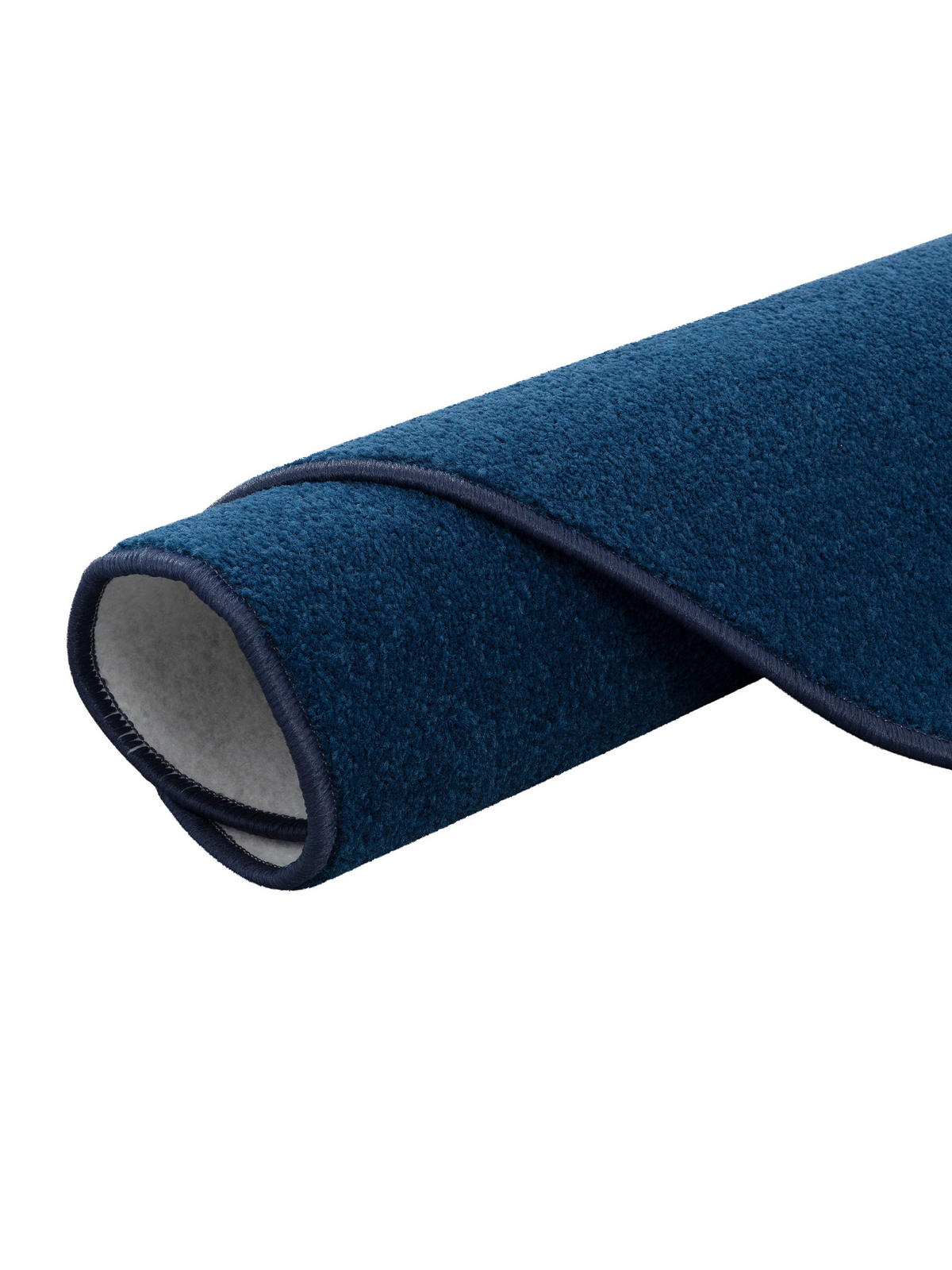 TREND VELOURS TEPPICH JOY RUND - Dunkelblau, Textil (133/133cm) - Snapstyle