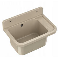 SPÜLBECKEN Paron mit Siphon - Beige, Kunststoff (50/34/31cm) - Granitan