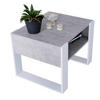 COUCHTISCH Karo65 65/45/53,6 - Dunkelgrau/Weiß, Holzwerkstoff (53/65/45cm) - RAUMHIRSCH FURNITURE