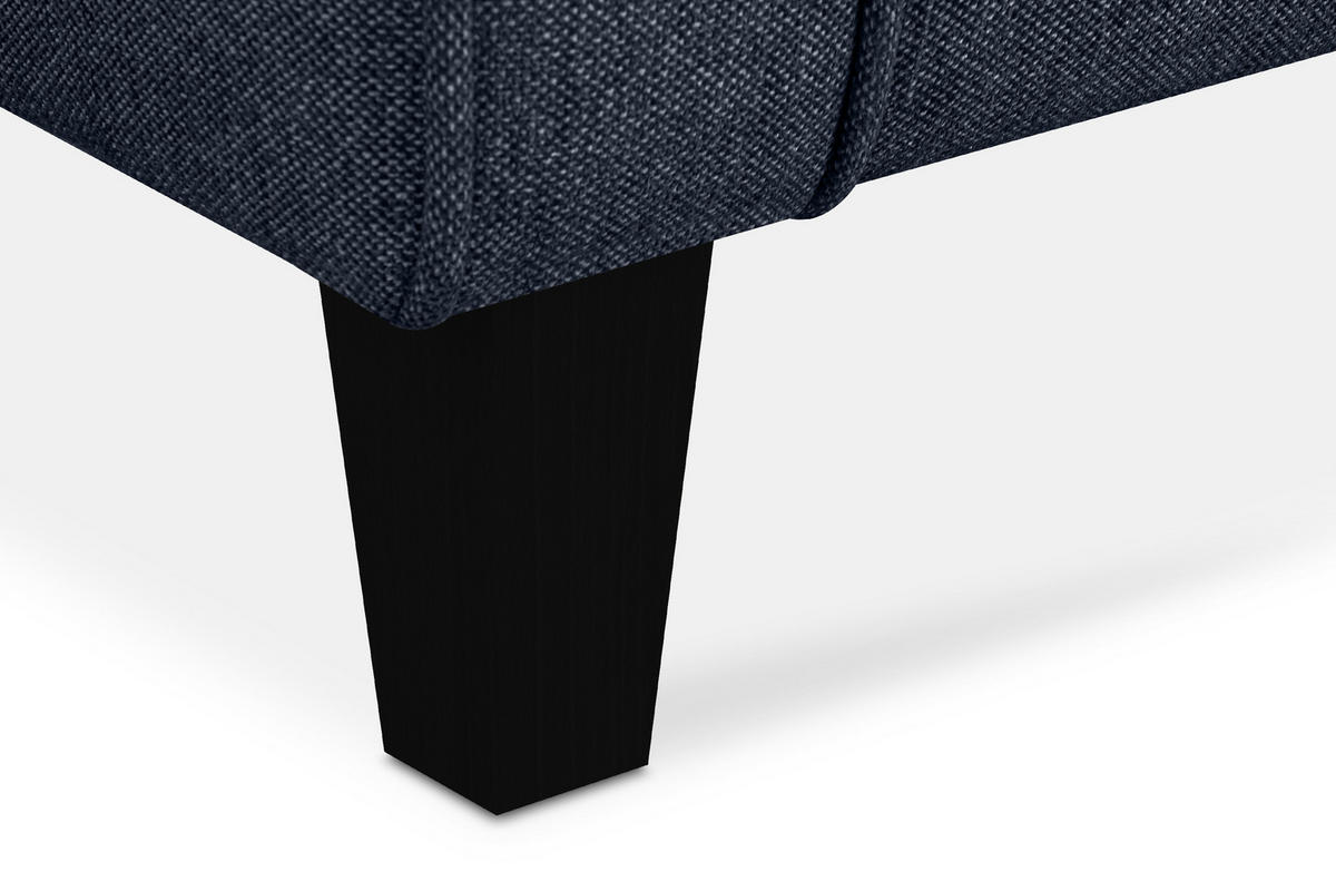 OHRENSESSEL MILES Massivholzbeine schwarz, dunkelblau - Dunkelblau, Holzwerkstoff/Buchenholz (82/105/97cm) - KONSIMO®