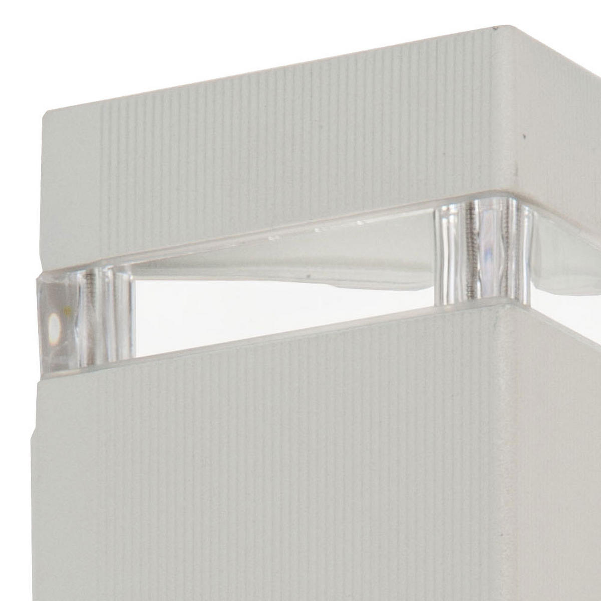 AUSSEN-WANDLEUCHTE ESTERNA Weiß lackiert - Weiß, Glas (11/15.3/13.5cm) - Esto