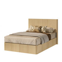 BETT 140/200 cm in Hell Eiche mit Bettkasten - Eichefarben, Holzwerkstoff/Metall (140/200cm) - WISHDOR