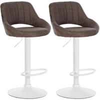 BARHOCKER 2er Set Stoff braun - Braun, Textil (47/85/48cm) - CLP