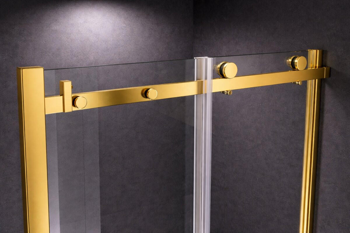 DUSCHKABINE Victoria 150x195 cm Schiebetür Gold - Goldfarben, Glas (1/150/195cm) -  Glaswerk Westfalen