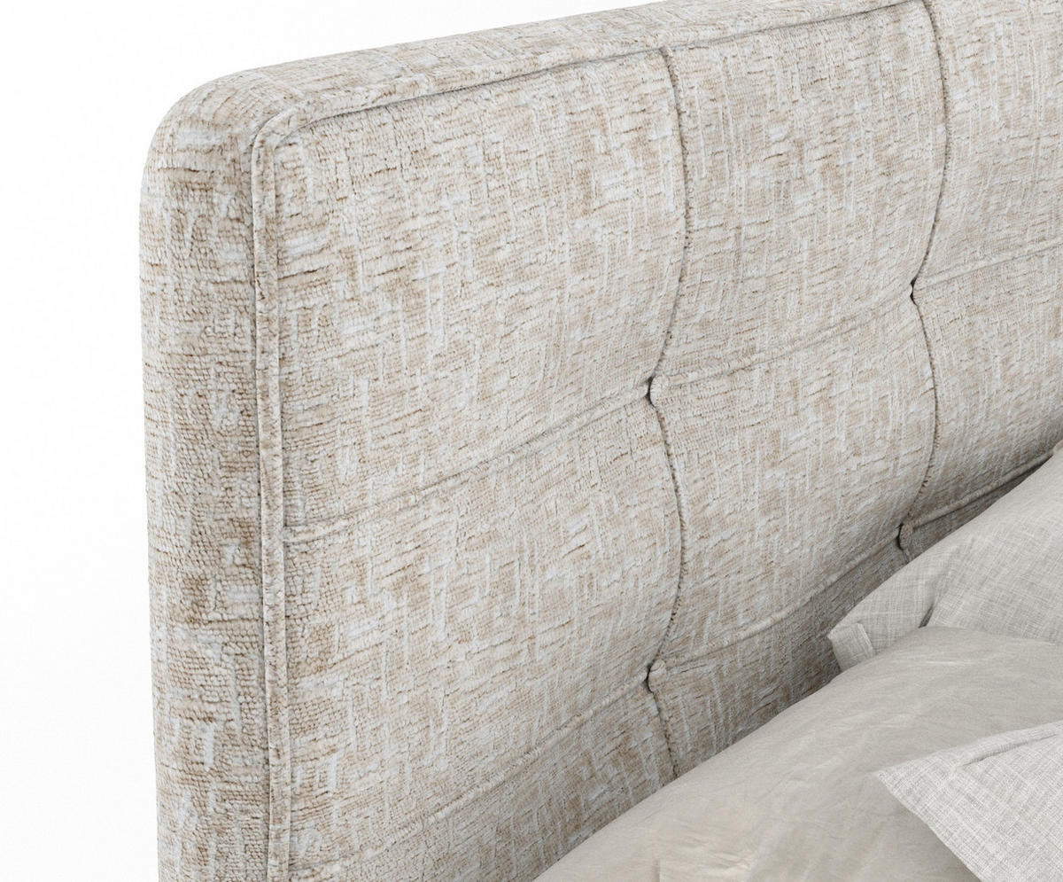 BOXSPRINGBETT Semplice Beige 160/200 cm - Beige/Schwarz, Holz/Holzwerkstoff (160/200cm) - Maison de Reve