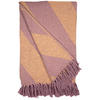 DECKE diagonale Streifen 130x170 cm, 100% Baumwolle Violett/Gelb - Lila, Textil (130/170cm) - Au Maison