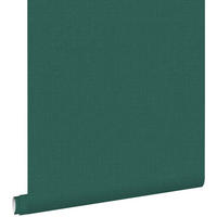 TAPETE Leinen-Optik 53 cm x 10.05 m - Grün, Papier (53/1000cm) - ESTAhome