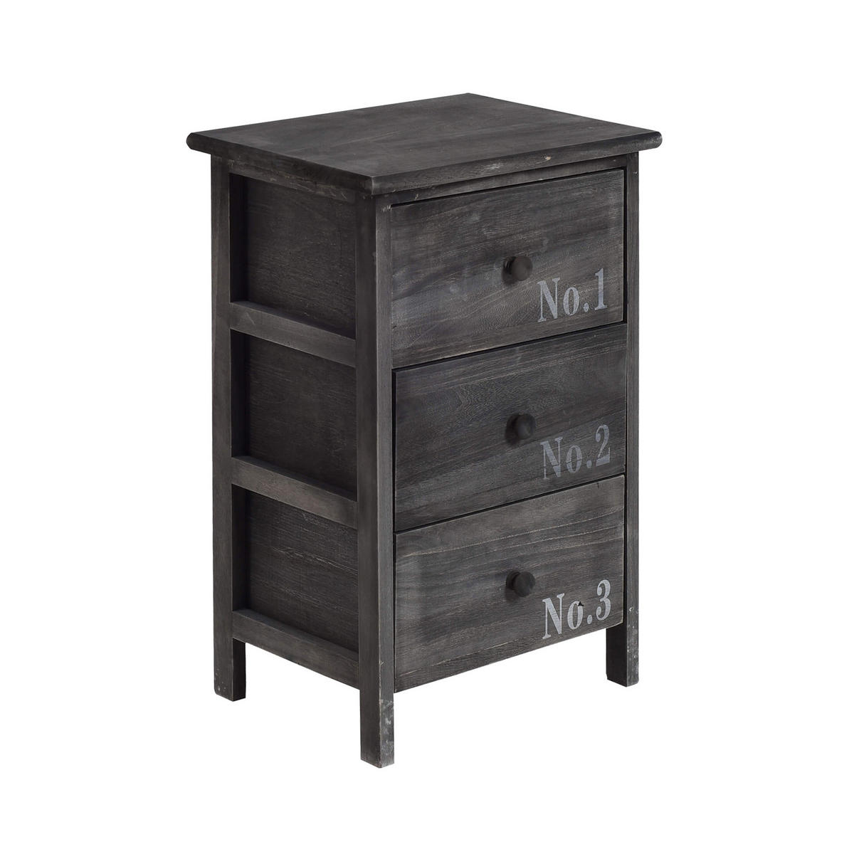 NACHTTISCH Grau 27/35/54 cm - Grau, Holz (27/54/35cm) - Mobili Rebecca
