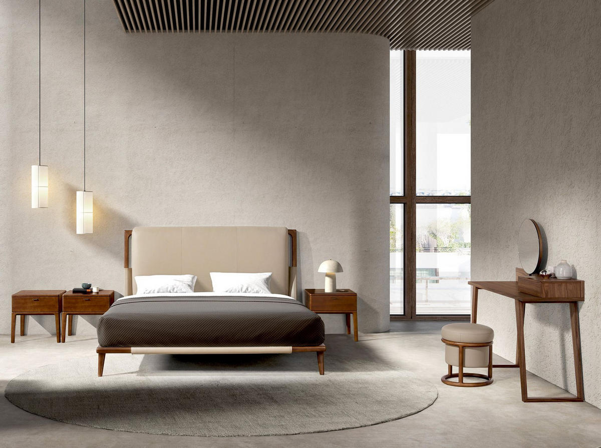 SCHMINKTISCH Schminktisch aus Nussbaumholz mit Spiegel 120/45/126 cm - Nussbaumfarben, Holz (120/126/45cm) - ANGEL CERDA