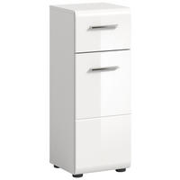 STANDSCHRANK Ice Bad in weiß Nachbildung und weiß hochglanz B/H/T: 30x80x30 cm - Weiß, Holz (30/80/30cm)