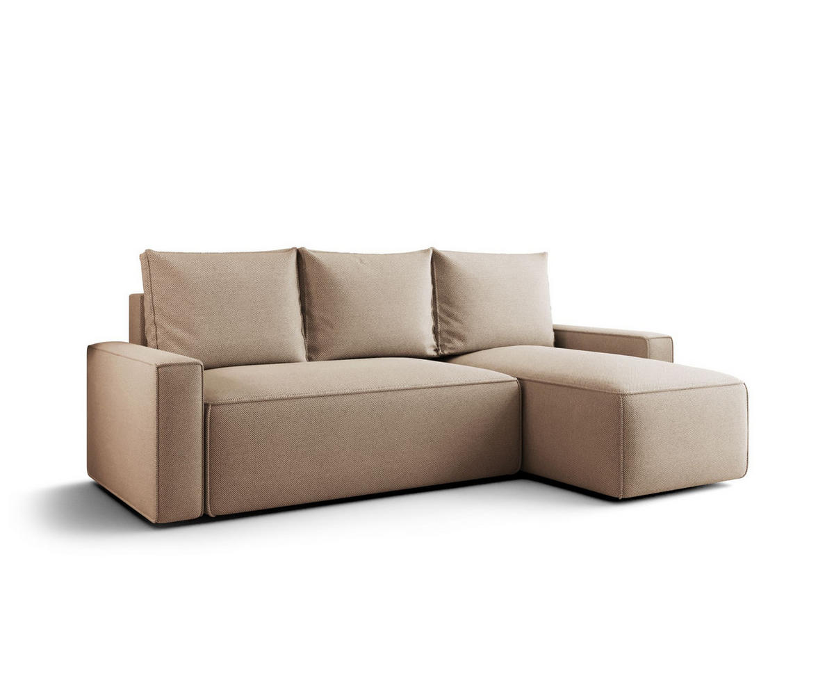 ECKSOFA mit Schlaffunktion SAVIO Curio 15 Rechts - Beige, Textil (232/140cm) - Bedante