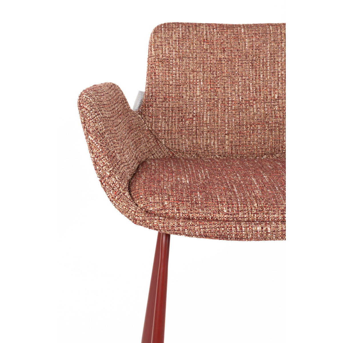 BARHOCKER Brit Rückenlehne 67,5 cm Rot - 2 er Set - Rot, Kunststoff (57/91.5/54cm) - Zuiver