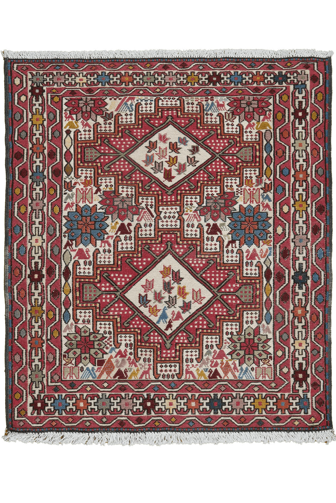 Looma Kelim-Teppich Beige 81x93 cm