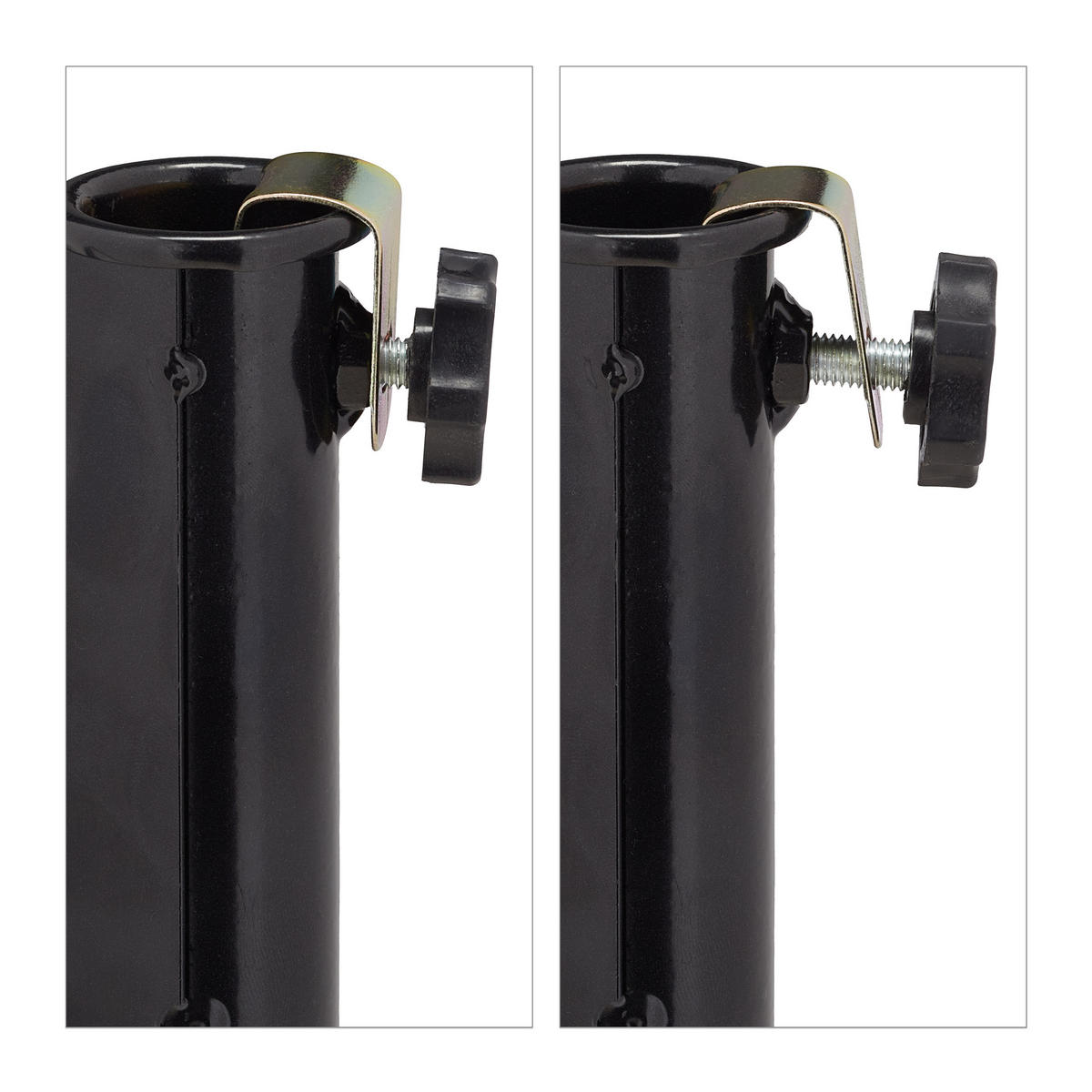 RASENDORN - Schwarz, Kunststoff/Metall (20/42/5cm) - Relaxdays