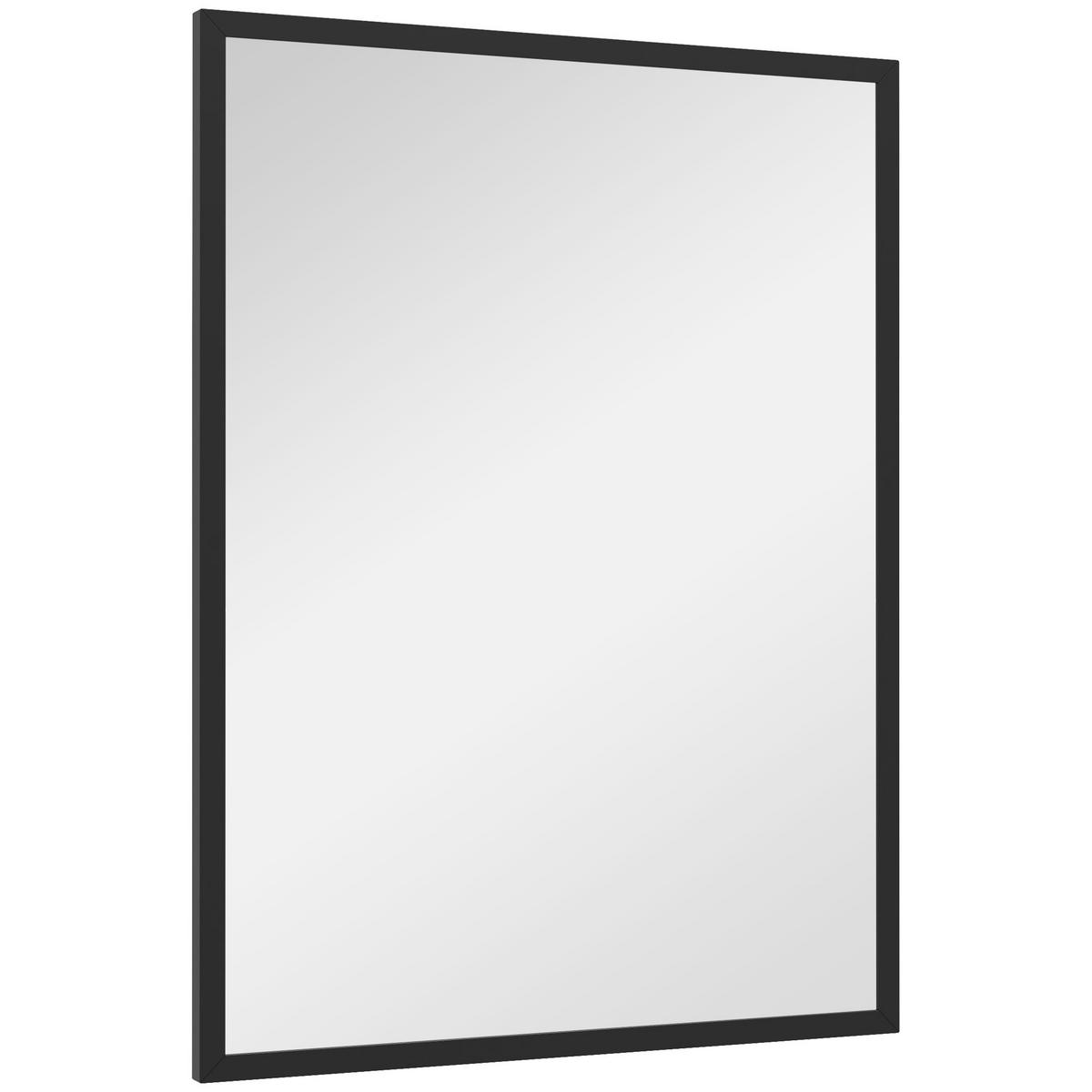 WANDSPIEGEL DE-14351 rechteckig mit schwarzem Rahmen Schwarz - Schwarz, Glas (60/80/2cm) - ComfortXL