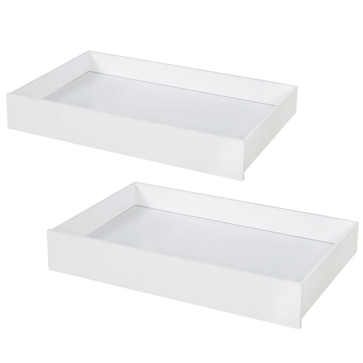 SCHUBLADEN-SET 2-tlg. Roba Montessori Hausbett - Weiß, Holzwerkstoff (96/14.5/62cm) - Roba