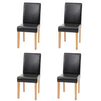 ESSZIMMERSTUHL Schwarz, Braun 4er-Set - Schwarz/Braun, Textil (43/90/56cm) - MCW