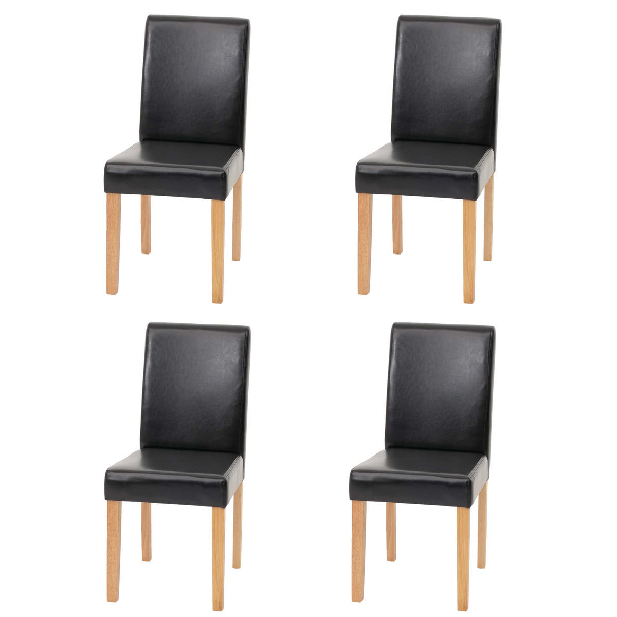 ESSZIMMERSTUHL Schwarz, Braun 4er-Set - Schwarz/Braun, Textil (43/90/56cm) - MCW