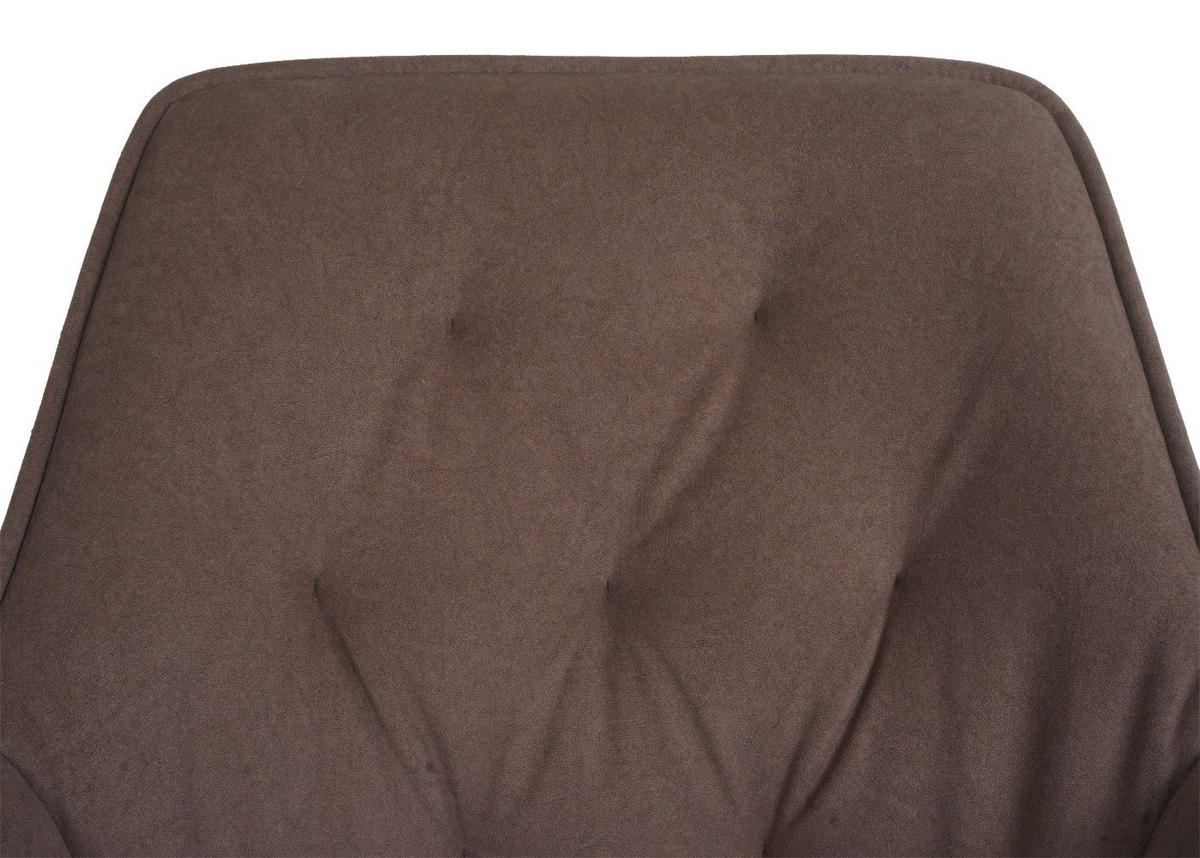 ESSZIMMERSTUHL 6er-Set 87x55x60cm Sitzhöhe 48cm Metall Stoff/Textil Braun - Braun, Textil (55/87/60cm) - CHEFGASTRO