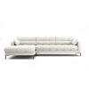 ECKSOFA links Mamaia aus strukturiertem Stoff leichtes beige 5 Sitzplätze - Creme, Textil (185/293cm) - Micadoni