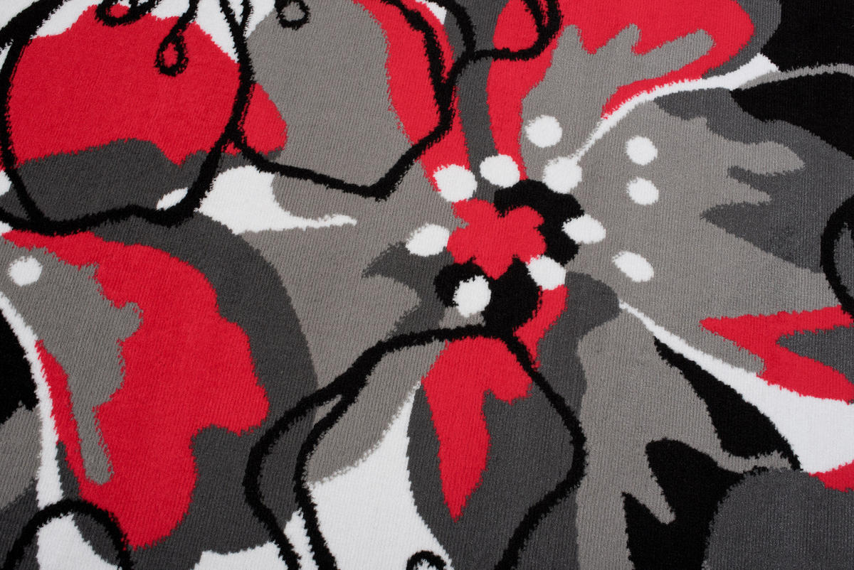 TEPPICH MAYA Rot Floral Blumen 200/300 cm - Rot, Textil (200/300cm) - Tapiso