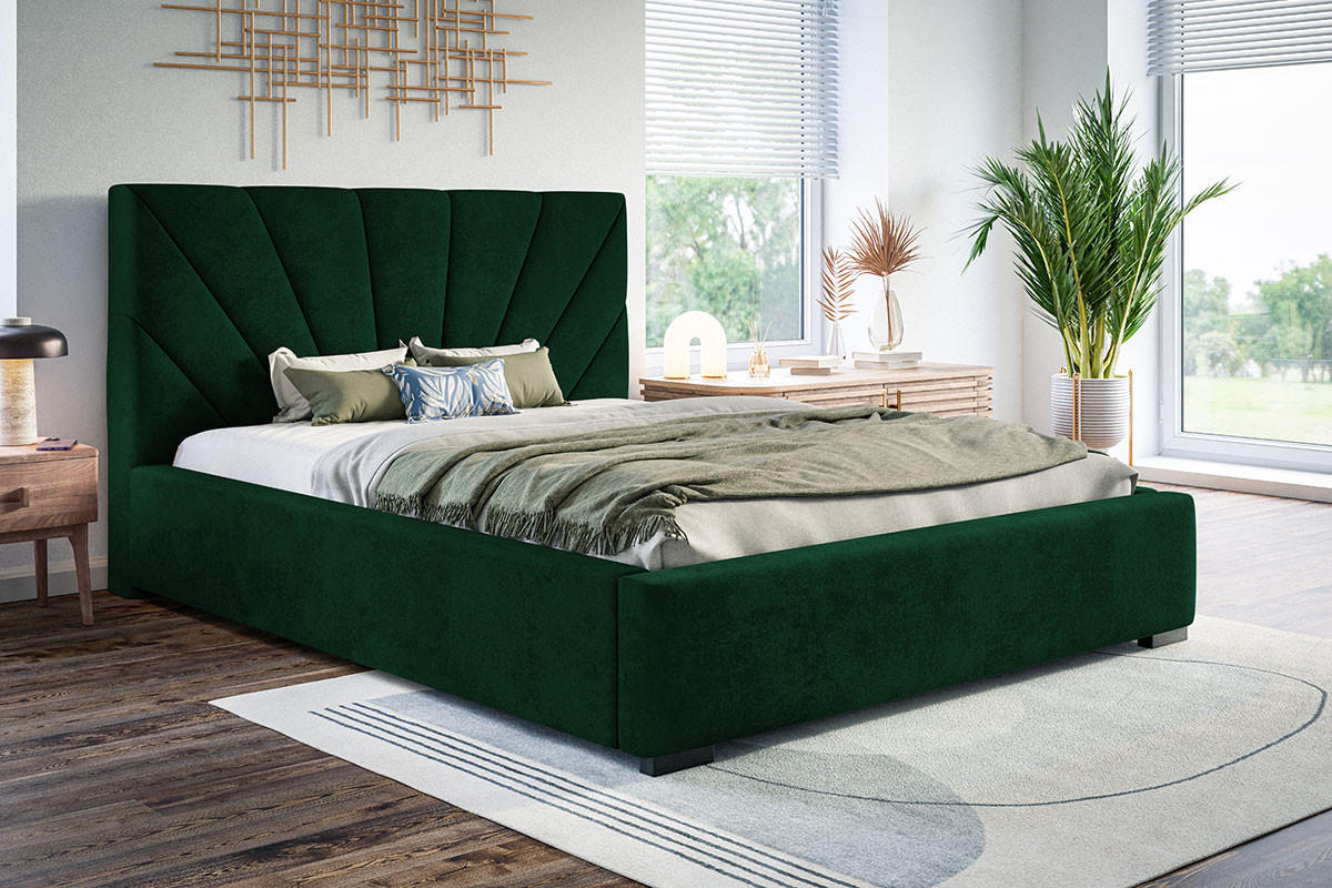 BETT Grün BEN 9 Mit Bettkasten 180x200 cm - Grün, Textil (180/200cm) - Sepro Meble