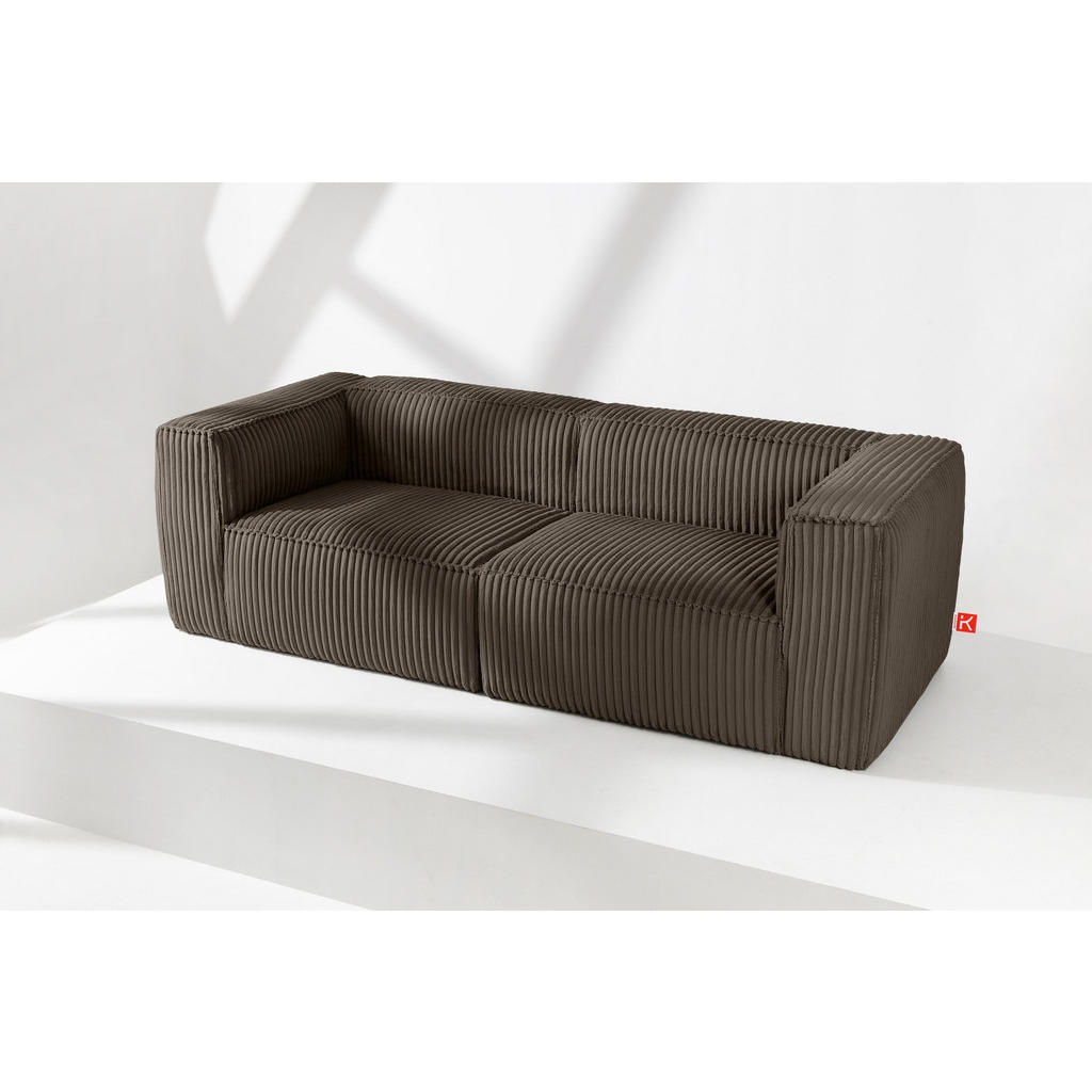 Thumbnail - Konsimo® 3-Sitzer-Sofa, Braun, Textil, 246x73x96 cm, Wohnzimmer, Sofas & Couches, Sofas, 3-Sitzer Sofas