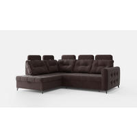 ECKSOFA Wendie - Dunkelbraun, Holzwerkstoff/Textil (200/250cm) - Fun Möbel