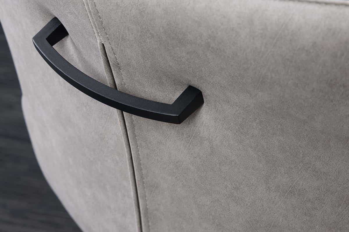 STUHL ALPINE Microfaser Grau 90 cm - Schwarz/Grau, Textil/Metall (58/89/65cm) - riess-ambiente