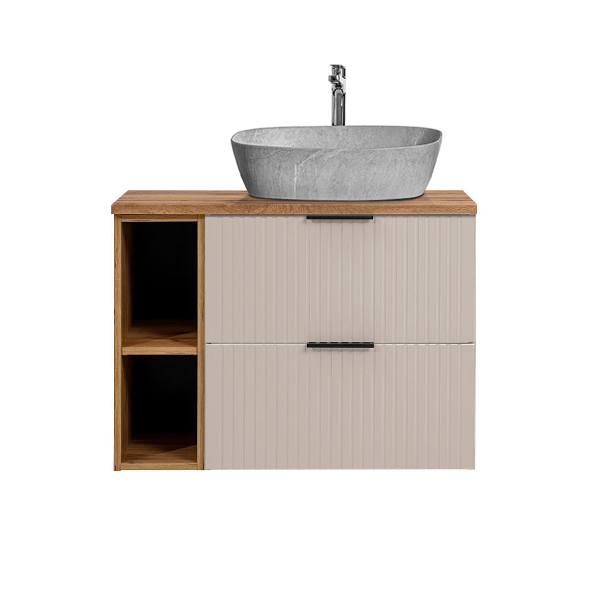 WASCHTISCH 80.6cm Adriel Beige - Beige, Holzwerkstoff (80.6/59/46cm) - Petits-meubles