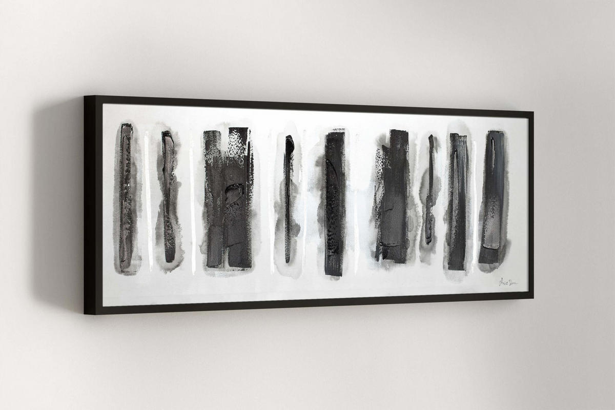OLEJOMAĽBA 150/50 cm, Príroda a krajina - čierna, drevo/textil (150/50cm) - KUNSTLOFT