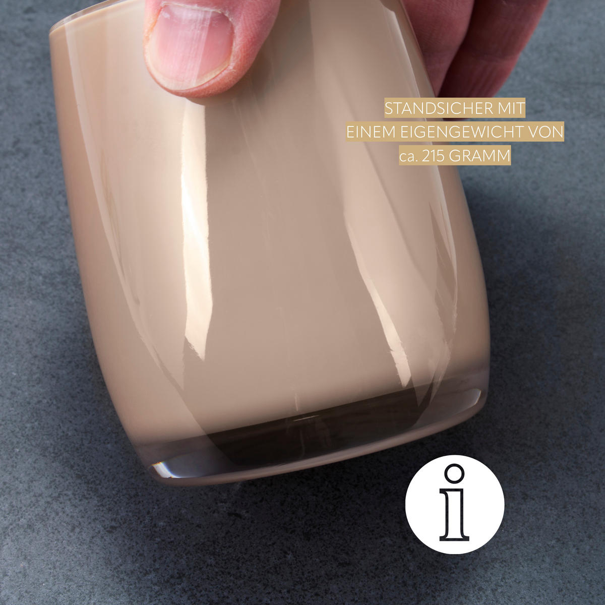 ZAHNPUTZBECHER SAVONA, braun - Cappuccino, Kunststoff (8/9.5/8cm) - bremermann