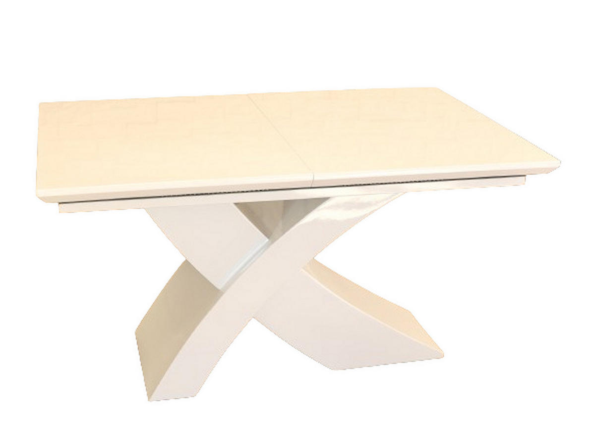 ESSTISCH Nolana 200-240 cm - Weiß Hochglanz, Holzwerkstoff (200/100/76cm) - Sedex