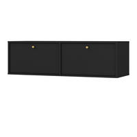 LOWBOARD TORINO 120,6x40,8x35 cm mit 2 Türen Graphitfarben - Graphitfarben, Holzwerkstoff (120.6/35/40.8cm) - MASSENO