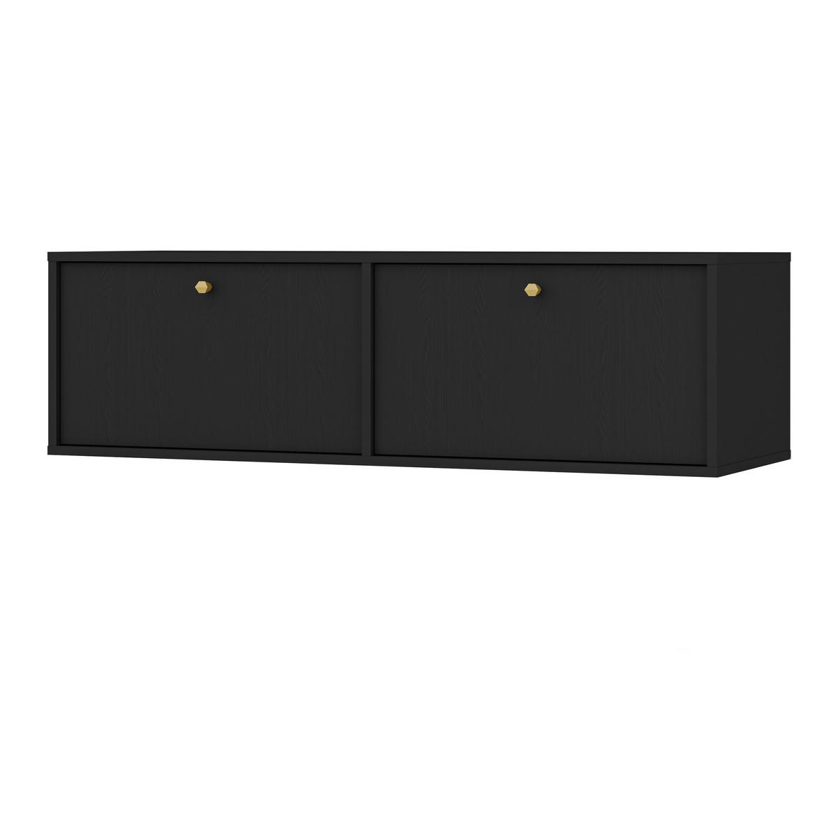 LOWBOARD TORINO 120,6x40,8x35 cm mit 2 Türen Graphitfarben - Graphitfarben, Holzwerkstoff (120.6/35/40.8cm) - MASSENO