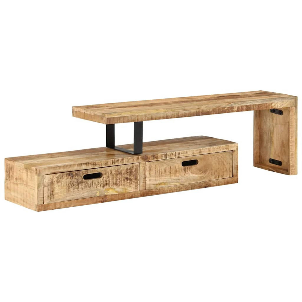 TV-STÄNDER (118–200)/30/40 Cm Massivholz Mango - Braun, Holz (30/40/200cm) - vidaXL