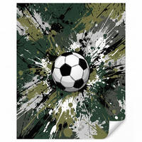 KINDERTAPETE - Fußball - Farbe - Spritzer - Grün - 160x200 cm - Dunkelgrün, Papier (160/200cm) - OnlyWow