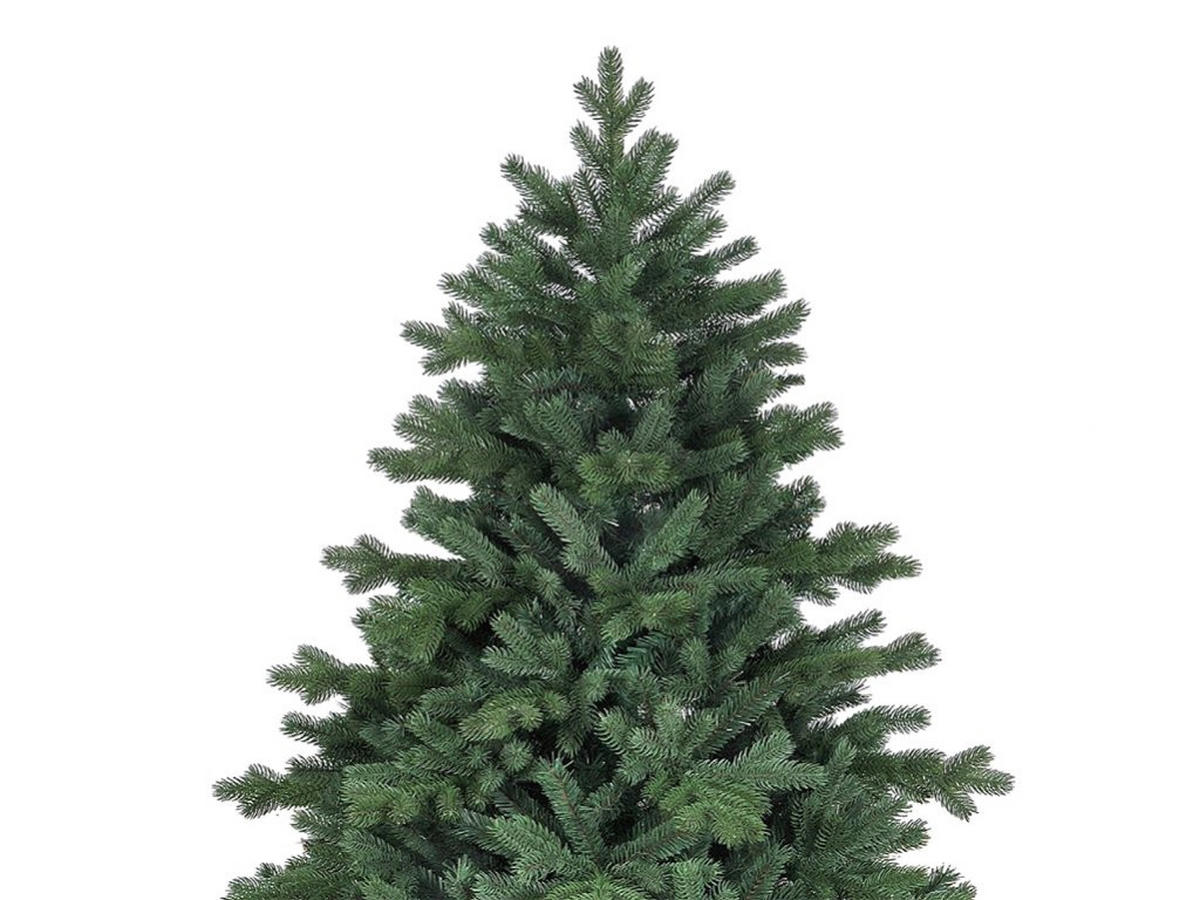 WEIHNACHTSBAUM künstlicher 150 cm – KÖNIGSROT II, geschmückt mit 240-teiligem Weihnachtsbaumschmuck, inkl. Ständer - Rot/Grün, Kunststoff/Metall (104/150cm) - LAALU