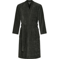 BADEMANTEL HERREN KIMONO CORD-OPTIK 6540 BASALT - 740 - Grau, Textil (Snull) - Cawoe