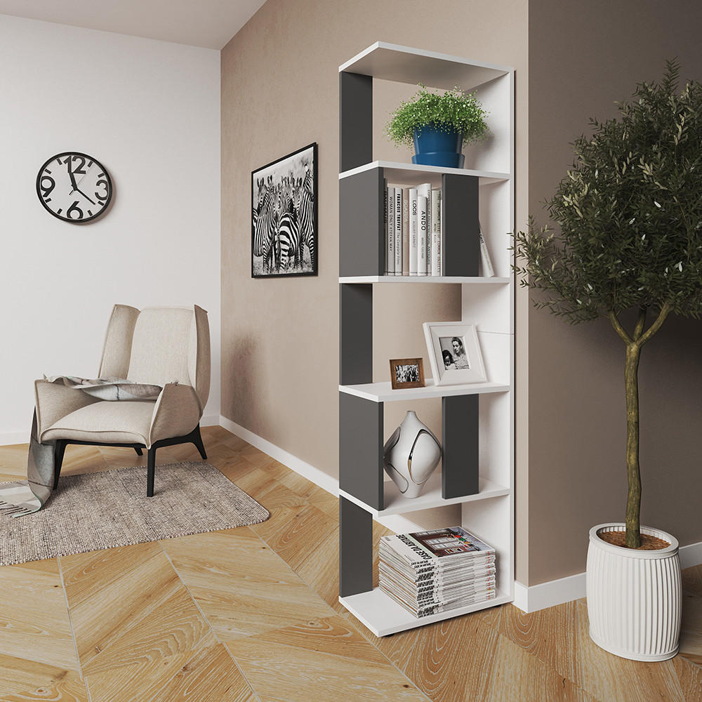 RAUMTEILER Anthrazit/Weiß 45 x 162.6 cm - Anthrazit/Weiß, Holzwerkstoff (45/162.6/23.6cm) - Vicco